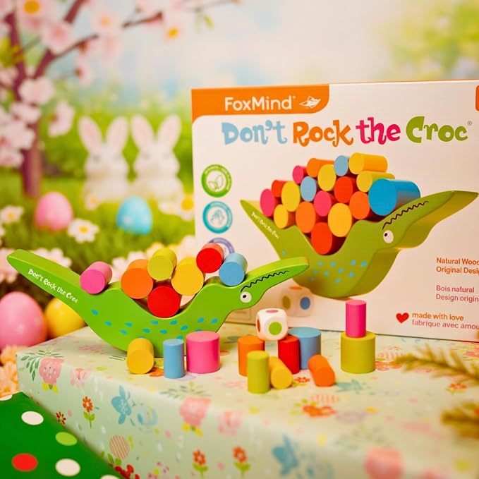 FoxMind Games Don't Rock The Croc, Toddler Boy Girl Games, Kids Games 3-5, Multiplayer 3 Year Old Board Games for Family Fun - Image 8