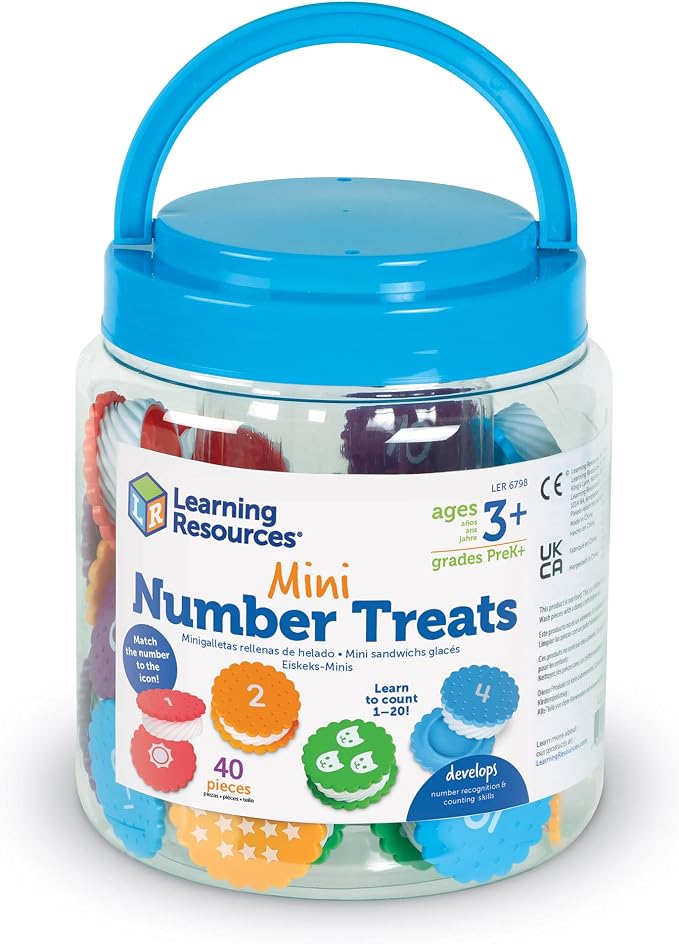 Learning Resources Mini Number Treats - Counting Skills, Cookies Toys, Montessori Fine Motor Skills, Math Manipulatives, Gifts for Boys and Girls - Image 6
