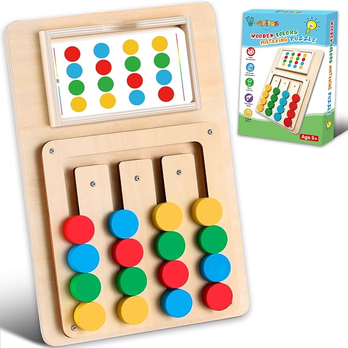 V-Opitos Color Matching Puzzle, Montessori Brain Teaser for Kids Ages 3-7 by Wearecommittedtotheresearchandproductionofhigh-qualitykidstoysschoolofficesuppliesandholidayproducts