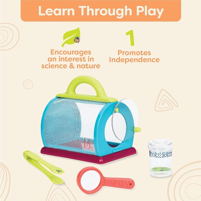 B. toys Bug Bungalow Bug Catching Kit with Mesh Bug House Case, Summer - Image 3