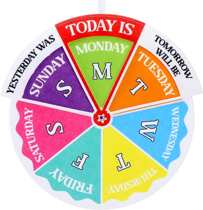 Marspark Days of The Week Wheels, Educational Learning Activities for Kids by Marspark