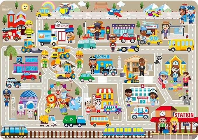 City Felt Board for Kids 3-5 Years Old - Preschool Learning Activities by QUOKKA