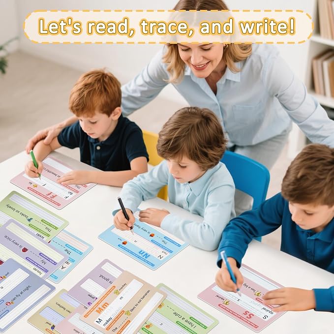 Alphabet & Number Practice Dry Erase Sheets A-Z Letters & Numbers 1-10 | Perfect for Preschool, Homeschool & Kindergarten - Image 5