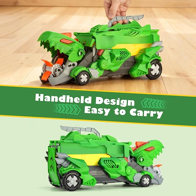 Dinosaur Toys Car for Kids 3-8 Year Old Boy Gift, Toddler Toys for 3 4 5 6 Years Old Boys & Girls Transport Dino Truck with 12 mini Cars & City Map Birthday for Kids