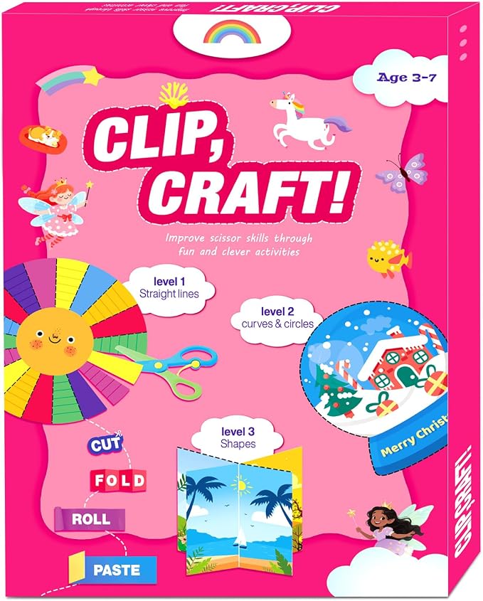 Toddler Scissor Skills Activity Book, Art Supplies and Crafts for Kids 4-6 by HAOWWLAISpaceSavingHangers