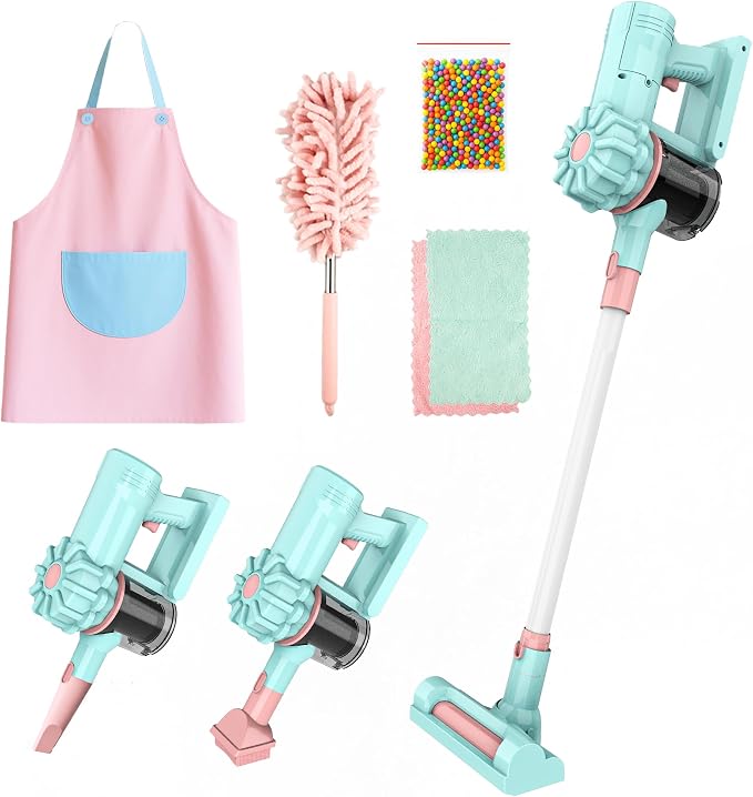 SMILESSKIDDO 3-in-1 Kids Vacuum that Really Works, Toy Vacuum for Kids by SMILESSKIDDO