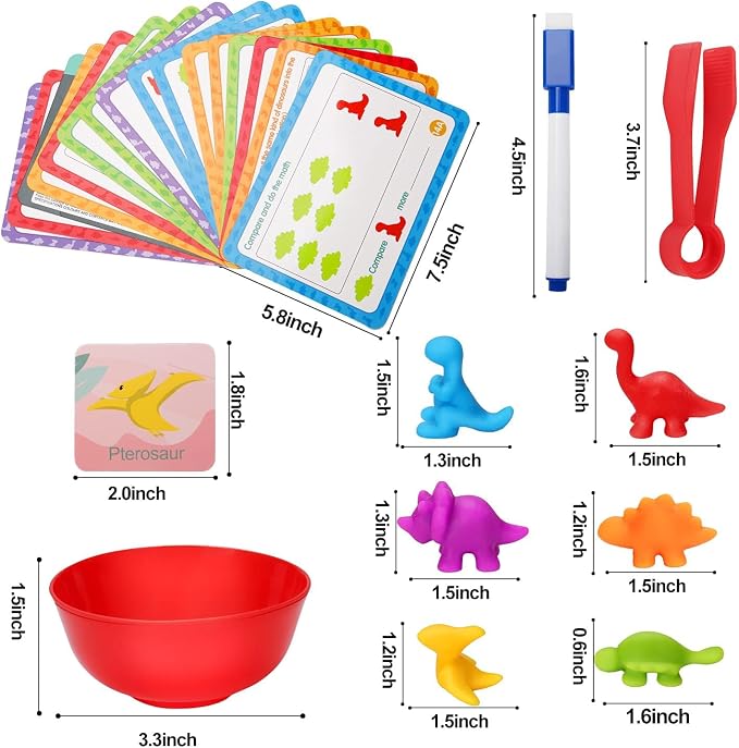 Tsomtto Counting Dinosaurs Montessori Toys for 3 4 5 Years Old Boys Girls - Image 7
