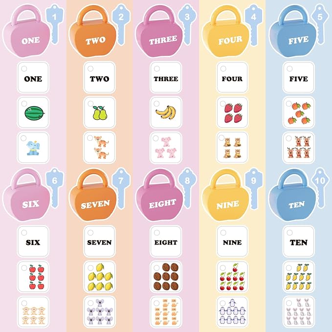 Locks and Key Toddler Toys, Number Counting Cause and Effect Toys for Kids Ages 3-5, Preschool Learning Activities, Kindergarten Classroom Must Haves, Montessori Toy for 3 Year Old - Image 4