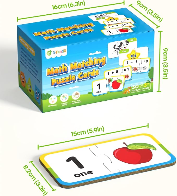 D-FantiX 30 Self-Correcting Number Puzzles Kindergarten Math Games for Kids - Image 8