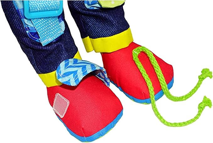 June Garden 15.5" Dressy Friends Isaiah - Educational Stuffed Plush Doll for Kids and Toddlers 2 Years and Up - Montessori Buckle Soft Toy - Image 6
