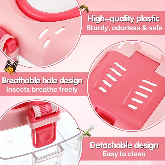 2 Sets Bug Catcher for Kids, Bug Catching Kit Gifts with Butterfly Net Toys - Image 4