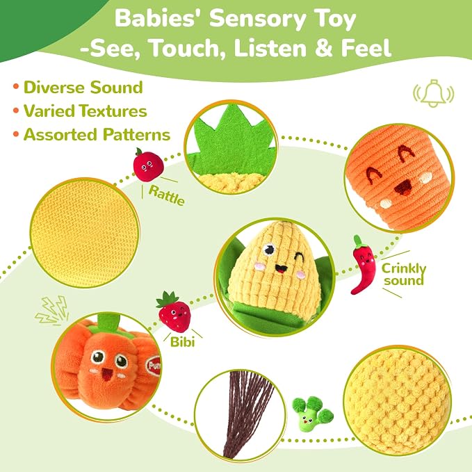 Baby Color Sorting Sensory Toys - Fruit Vegetable Play Food 1 Year Old Toys - Image 4