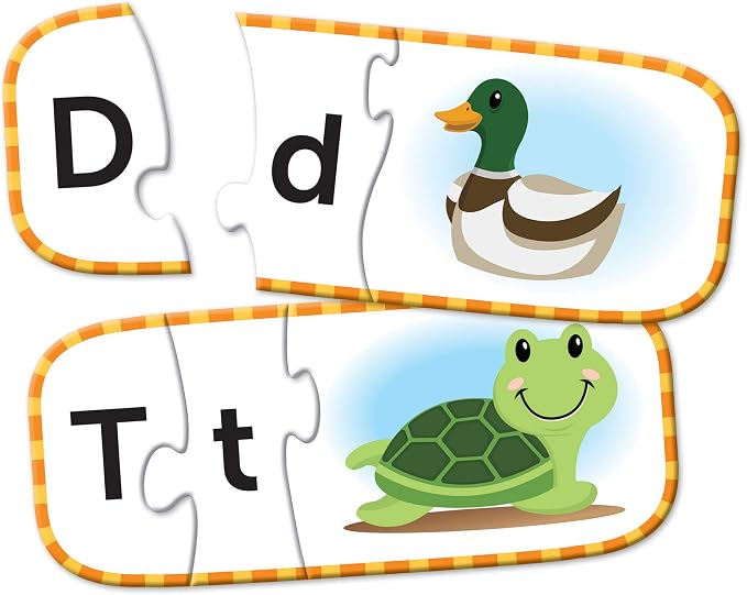 Learning Resources Alphabet Puzzle Cards, Kindergarten Readniness, Self Correcting Puzzles, Ages 4+ - Image 3