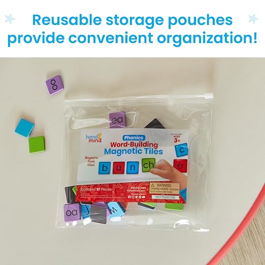 hand2mind Phonics Word-Building Magnetic Letter Tiles, Set of 6, Ages 3+ - Image 6