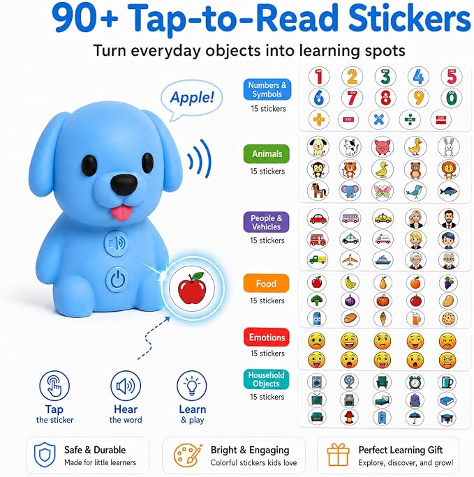 Phonics Learning Toy with Reader Dog, 148 Pages, 90 Stickers, Ages 3-8 - Image 5