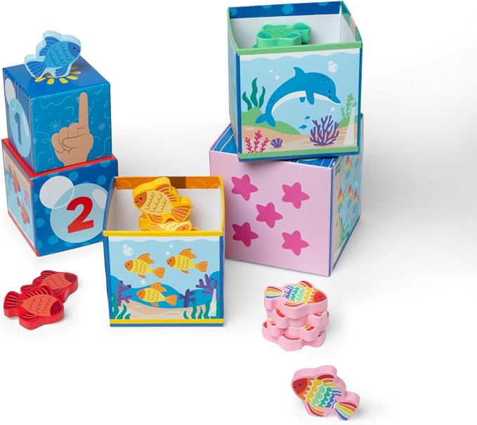 Melissa & Doug Ms. Rachel Sort & Count Nesting Wooden Blocks Toy - Image 4