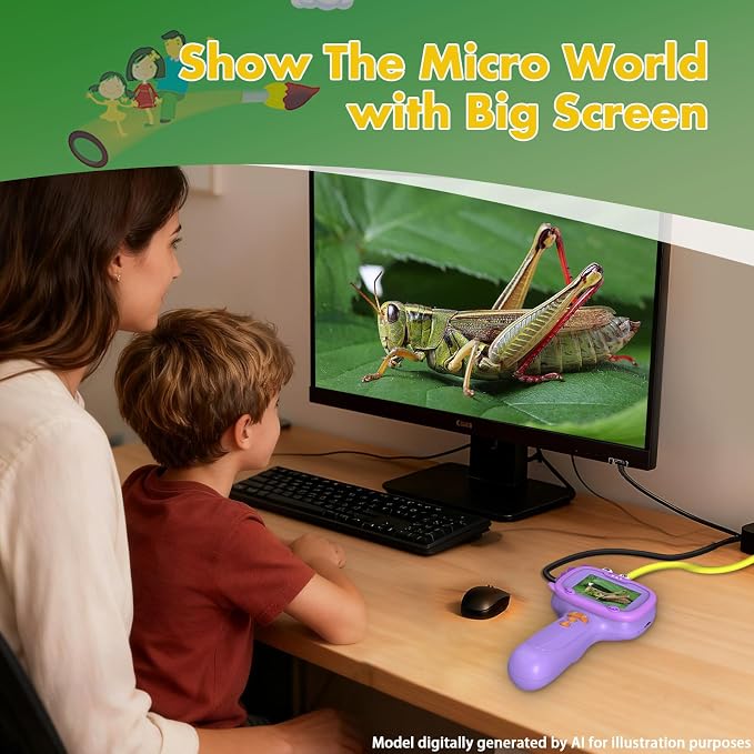Daxiongmao Borescope Camera with Light for Kids | STEM Science Educational Toy for 3 4 5 6 7 8 9 10 Years Old Boys & Girls | Birthday Gift for Outdoor Adventures & Nature Discovery（Purple） - Image 6