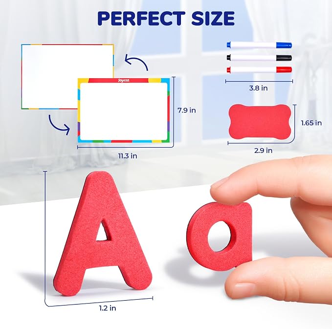 JoyCat Magnetic Letters Kit 238PCS, Double-Sided Magnet Board, Fridge ABC - Image 5