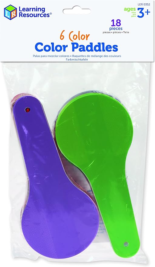 Learning Resources Color Paddles - Set of 18 Paddles, Grades PreK/Ages 3+ Preschool Science for Kids, Classroom Supplies - Image 5
