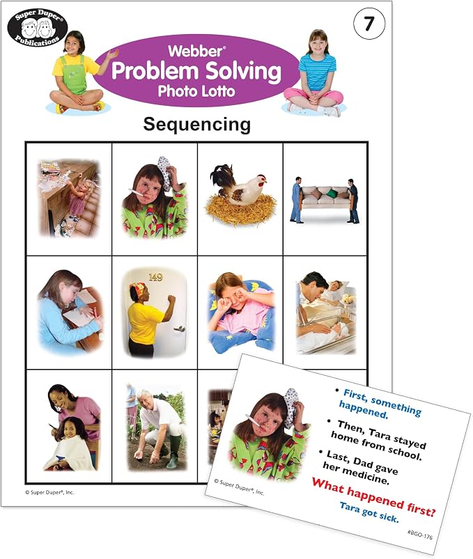 Super Duper Publications | Webber® Problem Solving Bingo, Inferencing, Sequencing, Analogies, Classifying, Predicting, and What Doesn't Belong Cards | Educational Resource for Children - Image 6