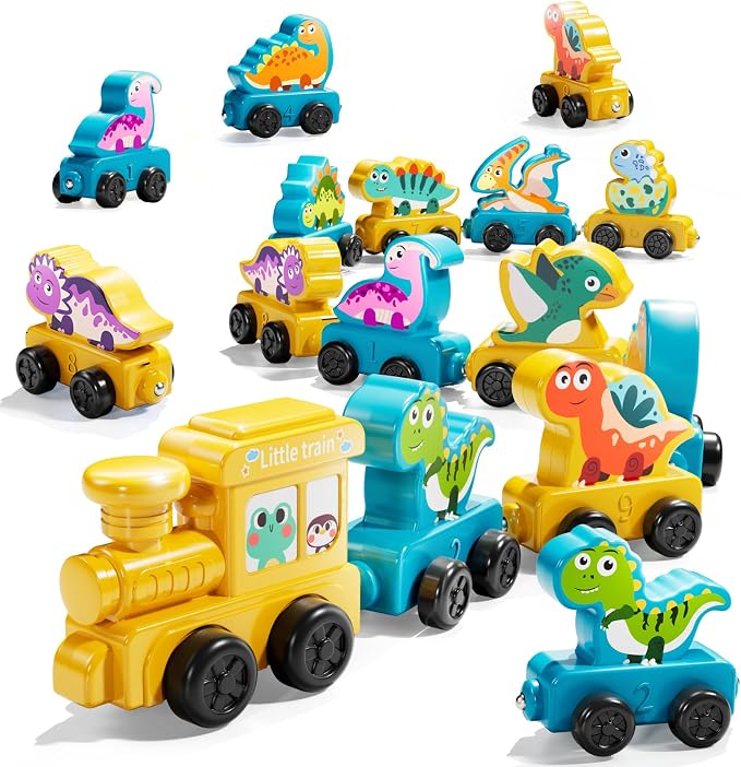 JUKUDAHU Magnetism Toys Dinosaur Train Set for Toddlers 3 4 Years Old by JUKUDAHU