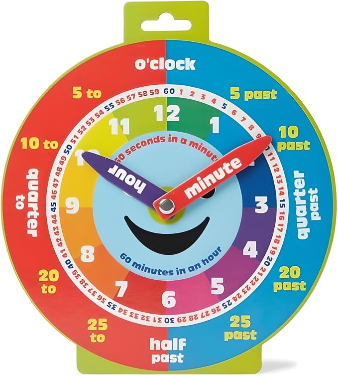 Morgan's Direct Early Learning Education Clock Moveable Hands Happy Face Magnetic. - Easy to use and to learn for young children as well as durable and portable. by Unknown