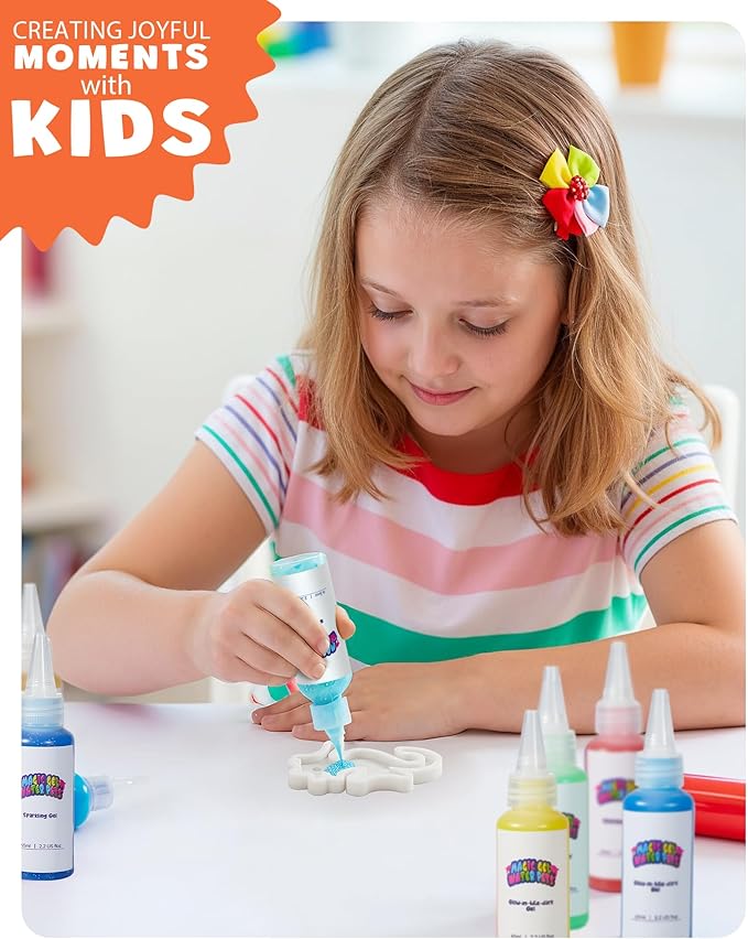 Upgraded Magic Water Elf Toy Kit, 20 Gels & 15 Molds, Craft & Art Kits for Kids Age 3+, Aqua Fairy Water Gel Kit Make Your Own Water Pets Squishy Toy, DIY Squishy Maker Christmas Gift Party Favors