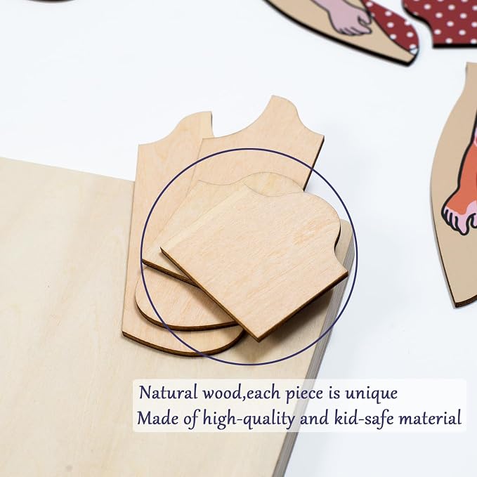 My Body Parts Puzzle for Toddlers Kids African Girl Montessori Wooden Anatomy Puzzle 3-6 Years Old Preschool Learning Game Human Body Cognitive Toys - Image 4