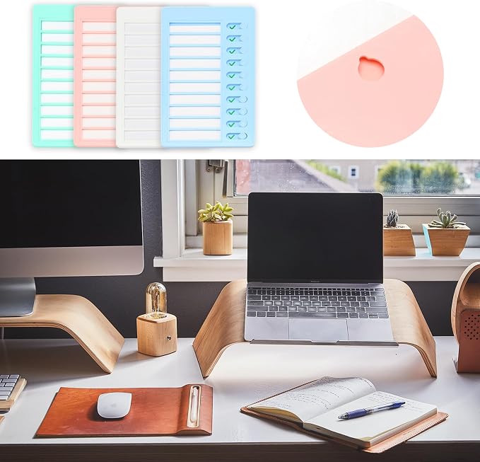 8Pcs Blank Chore Chart Kids Chore Chart with 10 Replacement Cardboard, Chore Chart for Kids Multiple Kids, Chores Checklist Task Board Sliding Routine Chart, ADHD Tools and Visual Schedules - Image 6