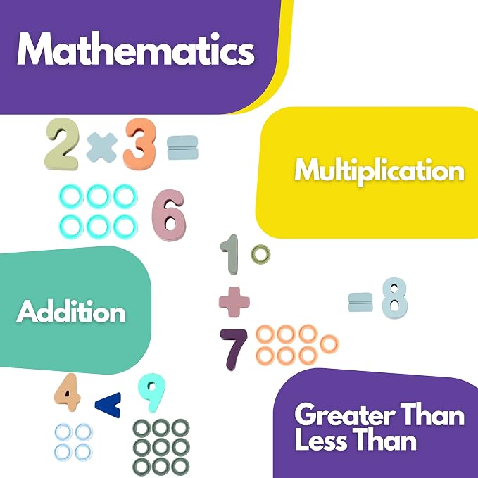 GeroCrew Toddler Montessori Toys Teaches Number, Counting, Math, Stacking Fun Preschool Learning Activates for Boy and Girl | Year Old Boy Gifts and Beyond! (Macaron) - Image 6