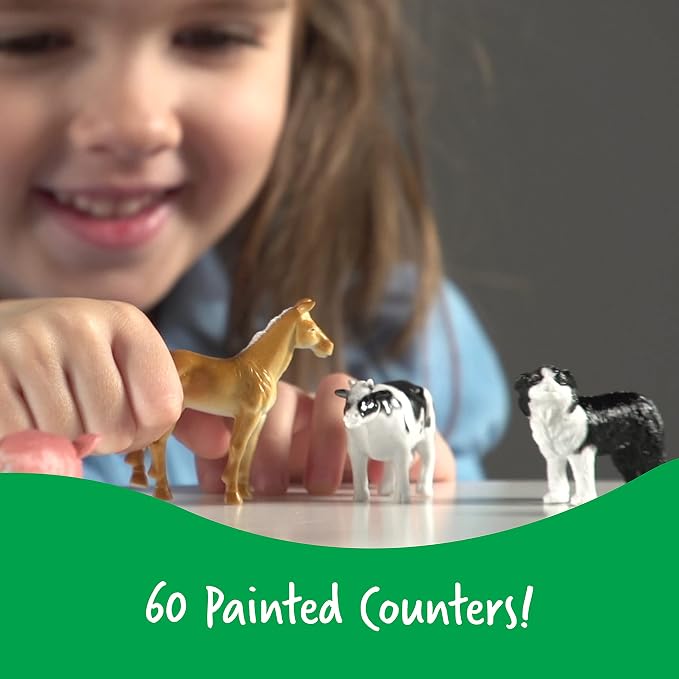 Learning Resources Farm Animal Counters - 60 Pieces, Ages 3+ Toddler Learning Toys, Farm Animals Toys, Develops Counting and Matching Skills - Image 6
