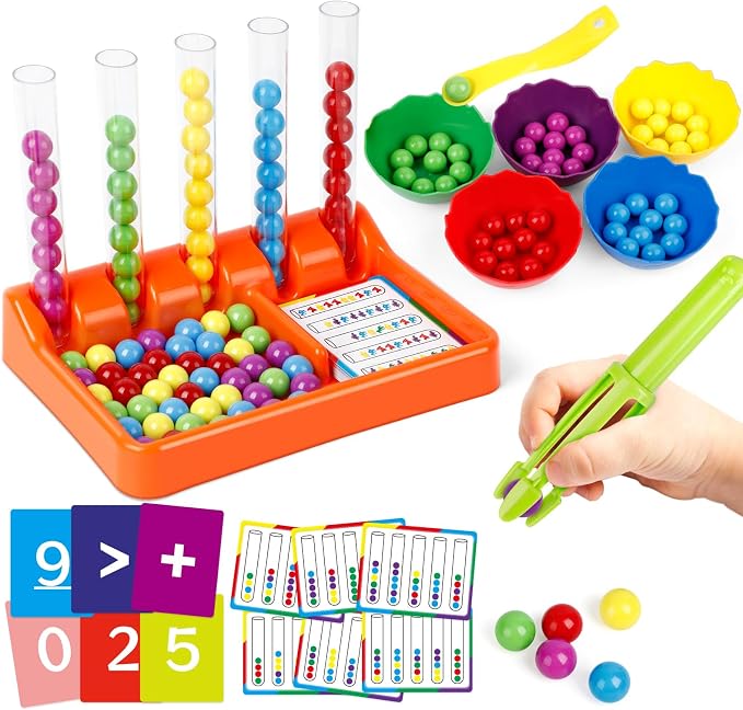 Counting and Color Sorting Toys,Montessori Math Games,Fine Motor Skills by Broytain