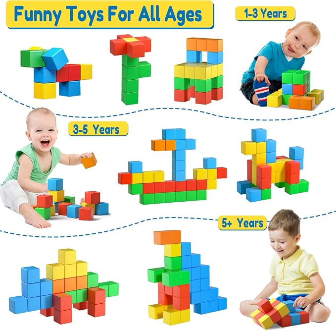 Feoxialy Magnetic Blocks,1.42IN 32pcs Large Magnet Building Block for Kids - Image 4