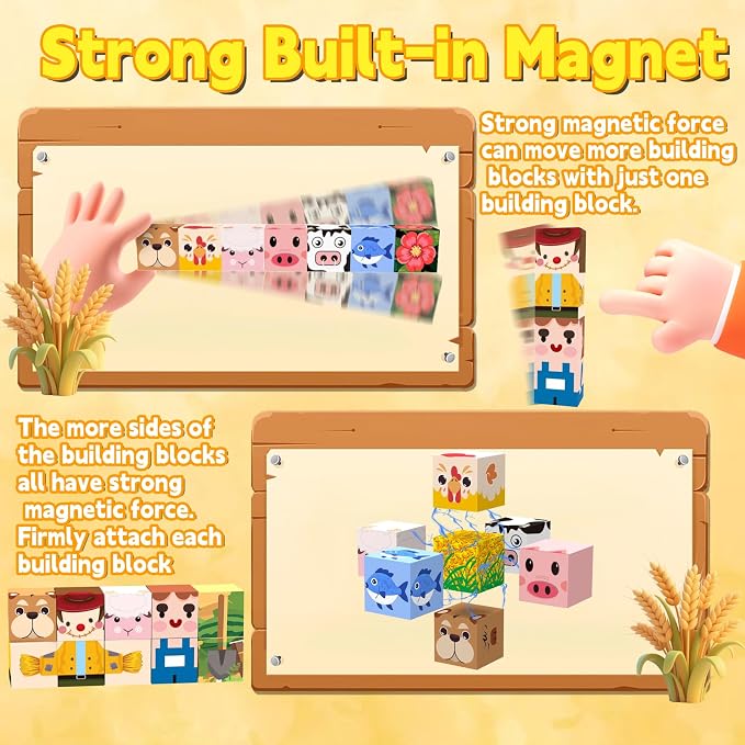 200 PCS 0.8in Magnetic Blocks Set,Magnetic Building Blocks Cubes - Image 5