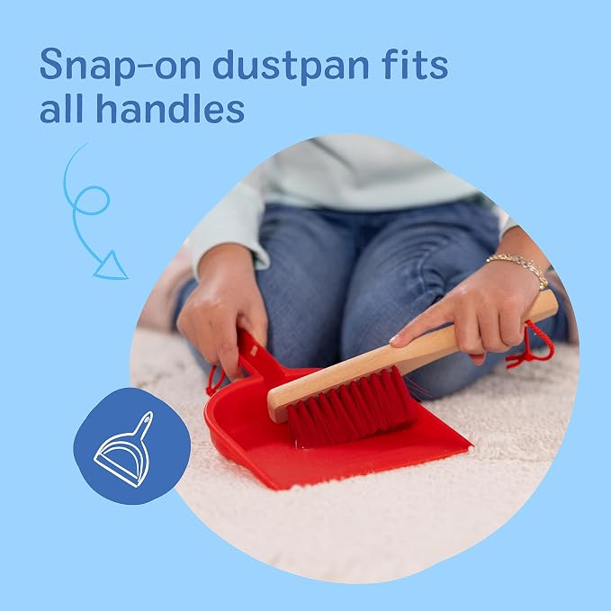 Melissa & Doug Dust Sweep Mop, 6-Pc. Toddler Cleaning Set with Kids Broom & Accessories, Preschool Learning Activities & Kids Toys for Girls & Boys 3+ - Image 8