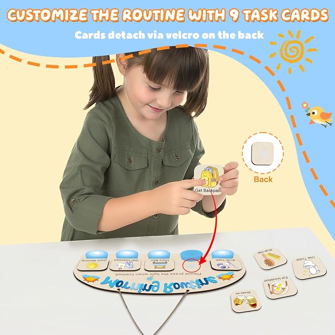 Upgraded Morning Routine Chart for Toddlers, Visual Schedule Chart - Image 3