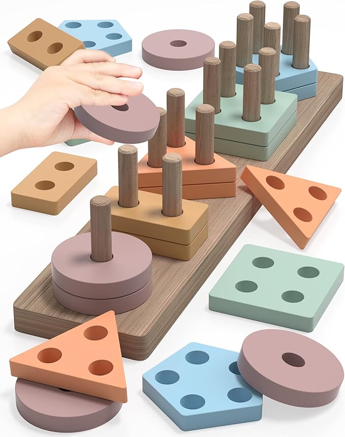 Montessori Sensory Toys for 1 2 Year Old Boy Girl Gifts, Puzzle for Toddler by WelcometoYetonamrsToyWorld