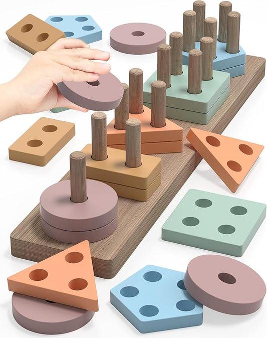 Montessori Sensory Toys for 1 2 Year Old Boy Girl Gifts, Puzzle for Toddler by WelcometoYetonamrsToyWorld