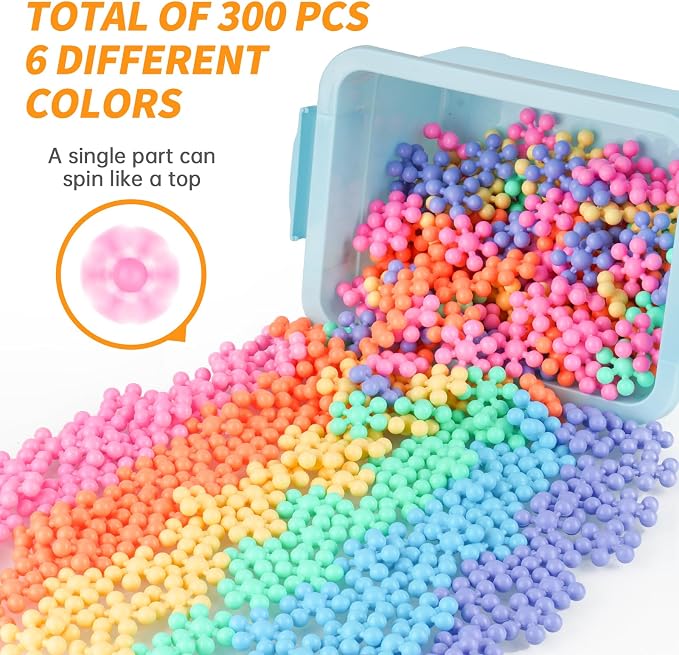 300PCS Building Blocks STEM Construction Toy, Macaron Colors - Image 2