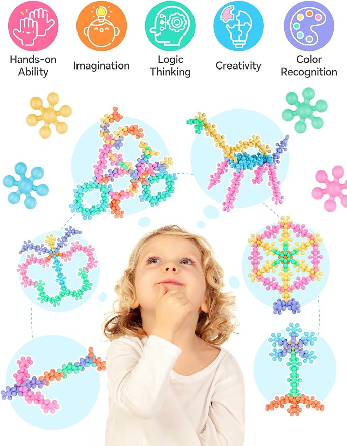 200PCS Building Blocks STEM Construction Toy, Macaron Colors - Image 4