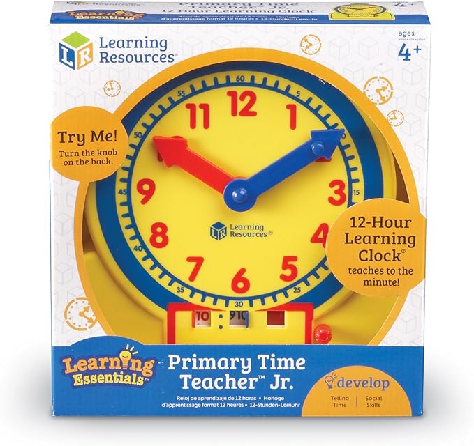 Learning Resources Primary Time Teacher Jr. 12 Hour Learning Clock - Image 5