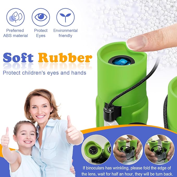 Real Binoculars for Kids Gifts for 3-12 Years Boys Girls 8x21 High-Resolution Optics Compact Toy Binocular for Bird Watching,Travel, Camping - Image 4