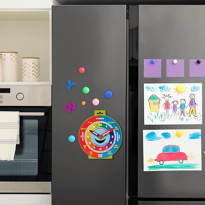 Morgan's Direct Early Learning Education Clock Moveable Hands Happy Face Magnetic. - Easy to use and to learn for young children as well as durable and portable. - Image 6