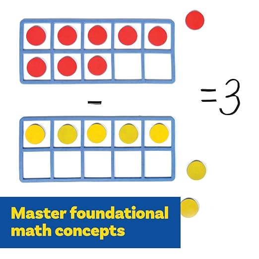 LEARNING ADVANTAGE Giant Magnetic Foam Ten Frames with 20 Disks - Image 6