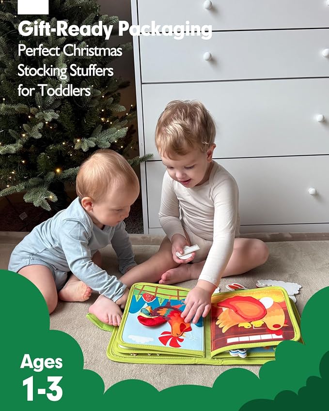 hahaland Busy Book for Toddlers 1-3 - Montessori Toys 1 Year Old Busy Board - Image 10