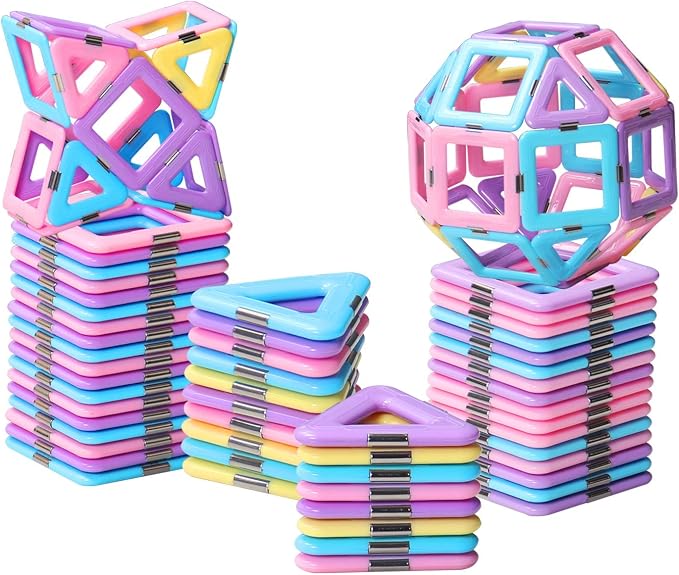 Tolnetr Magnetic Tiles Toys for 3 4 5 6 7 8+ Year Old Girls Boys Toddlers by DUMMA