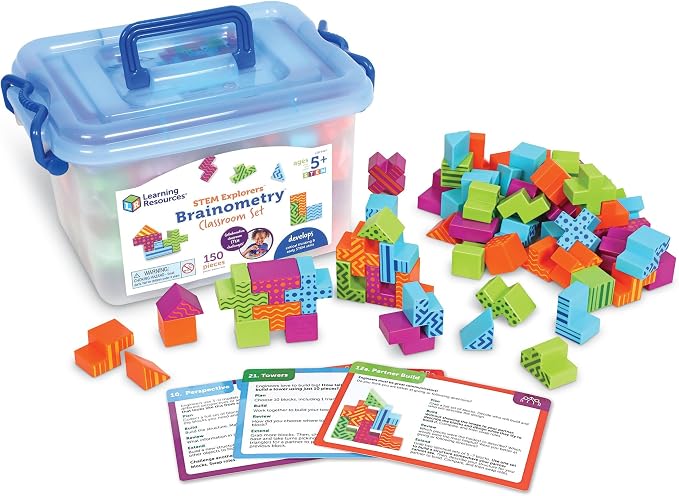 Learning Resources STEM Explorers Brainometry Classroom Set, Kids Games, Puzzles, Sensory Toys, Classroom Must Haves, Montessori Toys, 3D Puzzle, Brain Games, Math Manipulatives, Puzzles for Kids by LearningResources