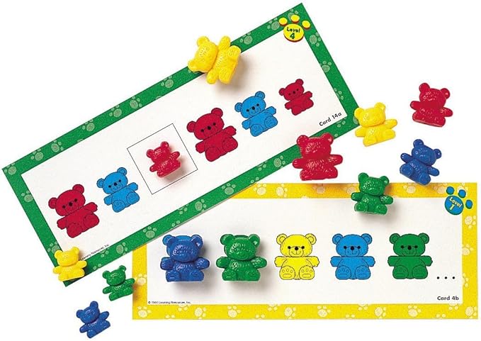 Learning Resources Three Bear Family Pattern Cards, Homeschool, Early Math Skill Learning, Bears Not Included, Ages 3+ - Image 2