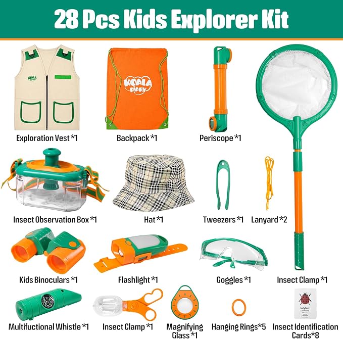 NAUGHTY PANDA Kids Explorer Kit, 28 Pcs Bug Catching Kit - Image 2