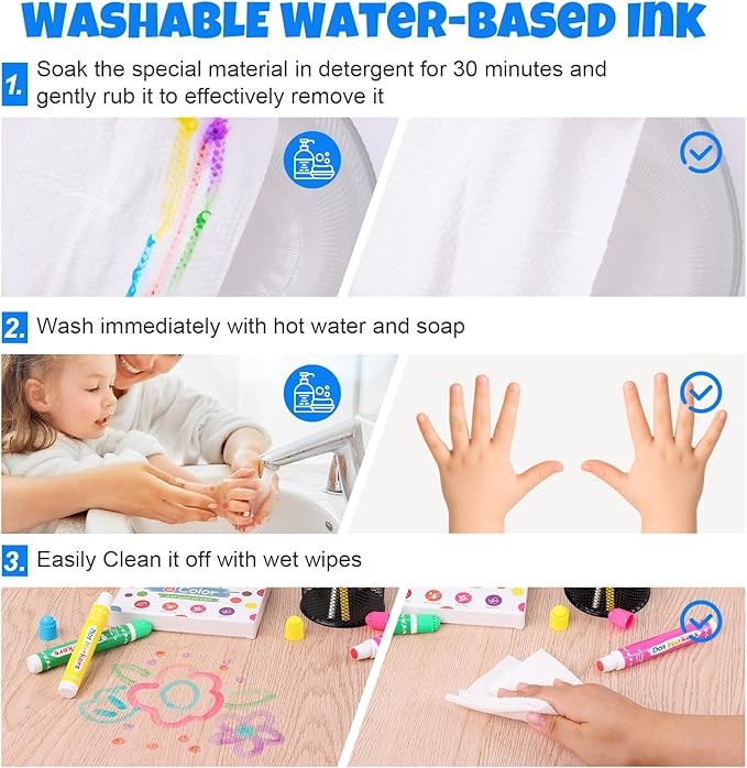 FUMILE Dot Markers for Toddlers 1-3,8 Colors Bingo Daubers for kids,Non-Toxic and Washable Bingo Dot Markers for Art and Craft.Dot Paints for kids Drawing Coloring Supplies